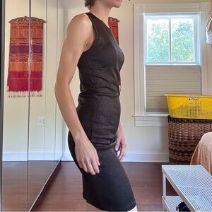Forever 21 Metallic Gold/Black Sleeveless Bodycon Dress - Small